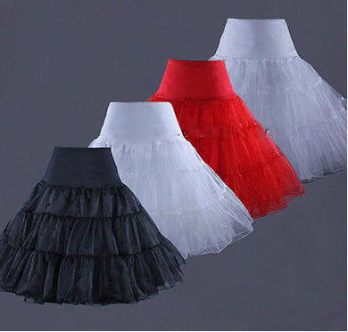 Tutus Black White Red Short Petticoat for Cocktail Dresses Crinoline Underskirt for Short Prom Dresses - lifebiz