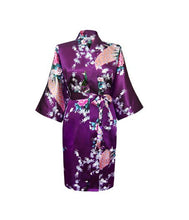 Silk Satin Wedding Bride Bridesmaid Robe Floral Bathrobe Short Kimono Robe Night Robe Bath Robe Fashion Dressing Gown For Women - lifebiz