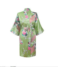 Silk Satin Wedding Bride Bridesmaid Robe Floral Bathrobe Short Kimono Robe Night Robe Bath Robe Fashion Dressing Gown For Women - lifebiz