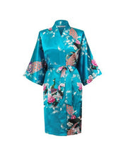 Silk Satin Wedding Bride Bridesmaid Robe Floral Bathrobe Short Kimono Robe Night Robe Bath Robe Fashion Dressing Gown For Women - lifebiz