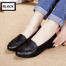 MUYANG MIE MIE Spring And Autumn Women Flats 2017 Fashion Genuine Leather Flat Shoes Woman Soft Casual Loafers Women Shoes - lifebiz