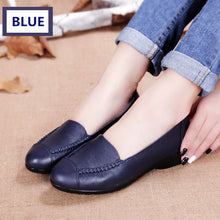 MUYANG MIE MIE Spring And Autumn Women Flats 2017 Fashion Genuine Leather Flat Shoes Woman Soft Casual Loafers Women Shoes - lifebiz