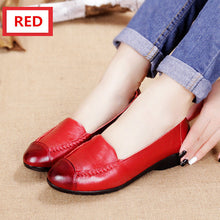 MUYANG MIE MIE Spring And Autumn Women Flats 2017 Fashion Genuine Leather Flat Shoes Woman Soft Casual Loafers Women Shoes - lifebiz