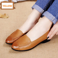 MUYANG MIE MIE Spring And Autumn Women Flats 2017 Fashion Genuine Leather Flat Shoes Woman Soft Casual Loafers Women Shoes - lifebiz