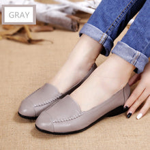MUYANG MIE MIE Spring And Autumn Women Flats 2017 Fashion Genuine Leather Flat Shoes Woman Soft Casual Loafers Women Shoes - lifebiz