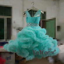 Cloud little flower girls dresses for weddings Baby Party frocks sexy children images Dress kids prom dresses evening gowns 2016 - lifebiz