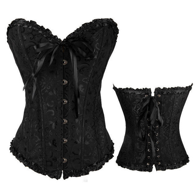 Slim Satin Overbust Corset - lifebiz