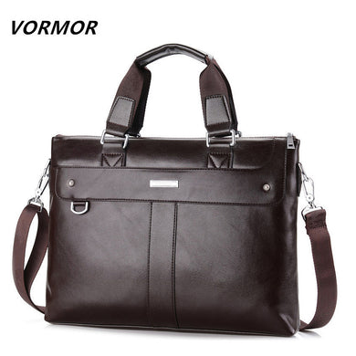 VORMOR 2017 Men Casual Briefcase Business Shoulder Bag Leather Messenger Bags Computer Laptop Handbag Bag Men's Travel Bags - lifebiz