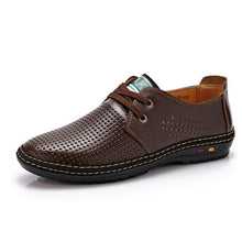 Genuine Leather Men casual shoes Summer 2017 Breathable Soft Driving Men's Handmade chaussure homme Net Surface Loafers - lifebiz