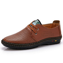 Genuine Leather Men casual shoes Summer 2017 Breathable Soft Driving Men's Handmade chaussure homme Net Surface Loafers - lifebiz