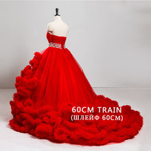 Luxury Princess Long train Cloud Wedding dress plus size Ball Gown Wedding Dresses 2017 vestidos de noiva robe de mariage - lifebiz