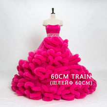 Luxury Princess Long train Cloud Wedding dress plus size Ball Gown Wedding Dresses 2017 vestidos de noiva robe de mariage - lifebiz