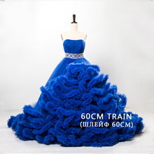 Luxury Princess Long train Cloud Wedding dress plus size Ball Gown Wedding Dresses 2017 vestidos de noiva robe de mariage - lifebiz