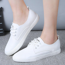 2016 New Leather Women Shoe Casual Leather Shoes For Women Flat Shoes Ladies Lacing Loafers Zapatos Mujer - lifebiz